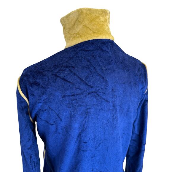 Vintage 60s Tony Trabert Blue Velour Tennis Jacket Small Made in USA Sportswear - Picture 14 of 16